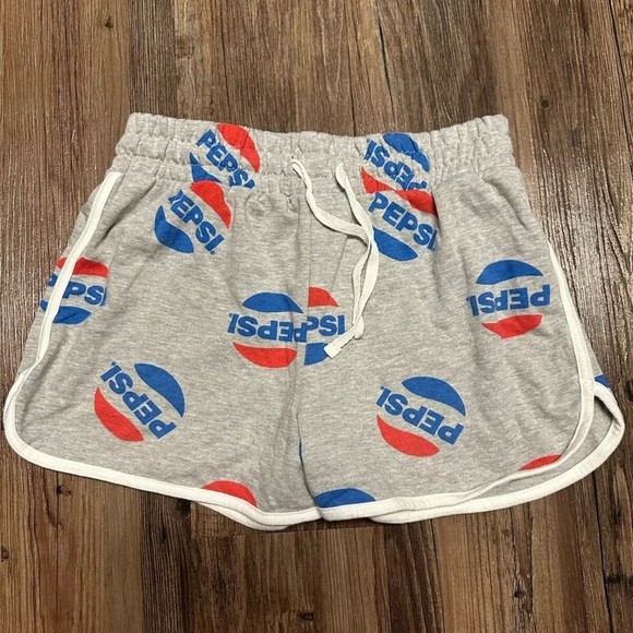 Pepsi Pants - Pepsi Short Shorts Women's Size Medium Grey